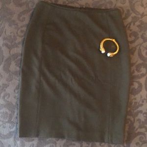 Olive green pencil skirt